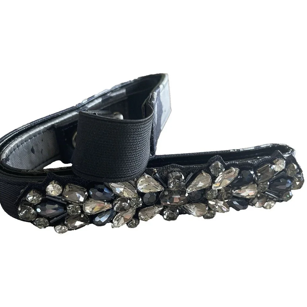 Eliza Women’s Belt Rhinestone Medallion Blue Multi Size 14 Formal Event Dressy